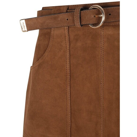 Max Mara Trapezoid Suede Midi Skirt - NWT - Picture 2 of 3